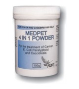 4 in 1 POWDER - Tricomoniasis - Coccidiosis - Salmonelosis - E-Coli - de Medpet 4 in 1 POWDER - Tricomoniasis - Coccidiosis - Salmonelosis - E-Coli - de Medpet