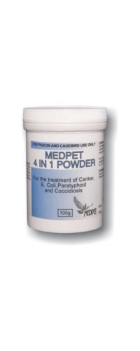 4 in 1 POWDER - Salmonella - Coccidiosis - Canker - E-Coli - by Medpet